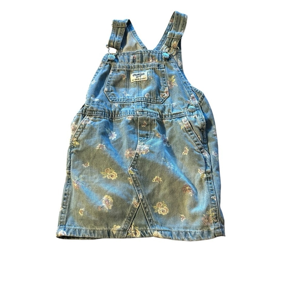 Denim Floral Kids Overalls